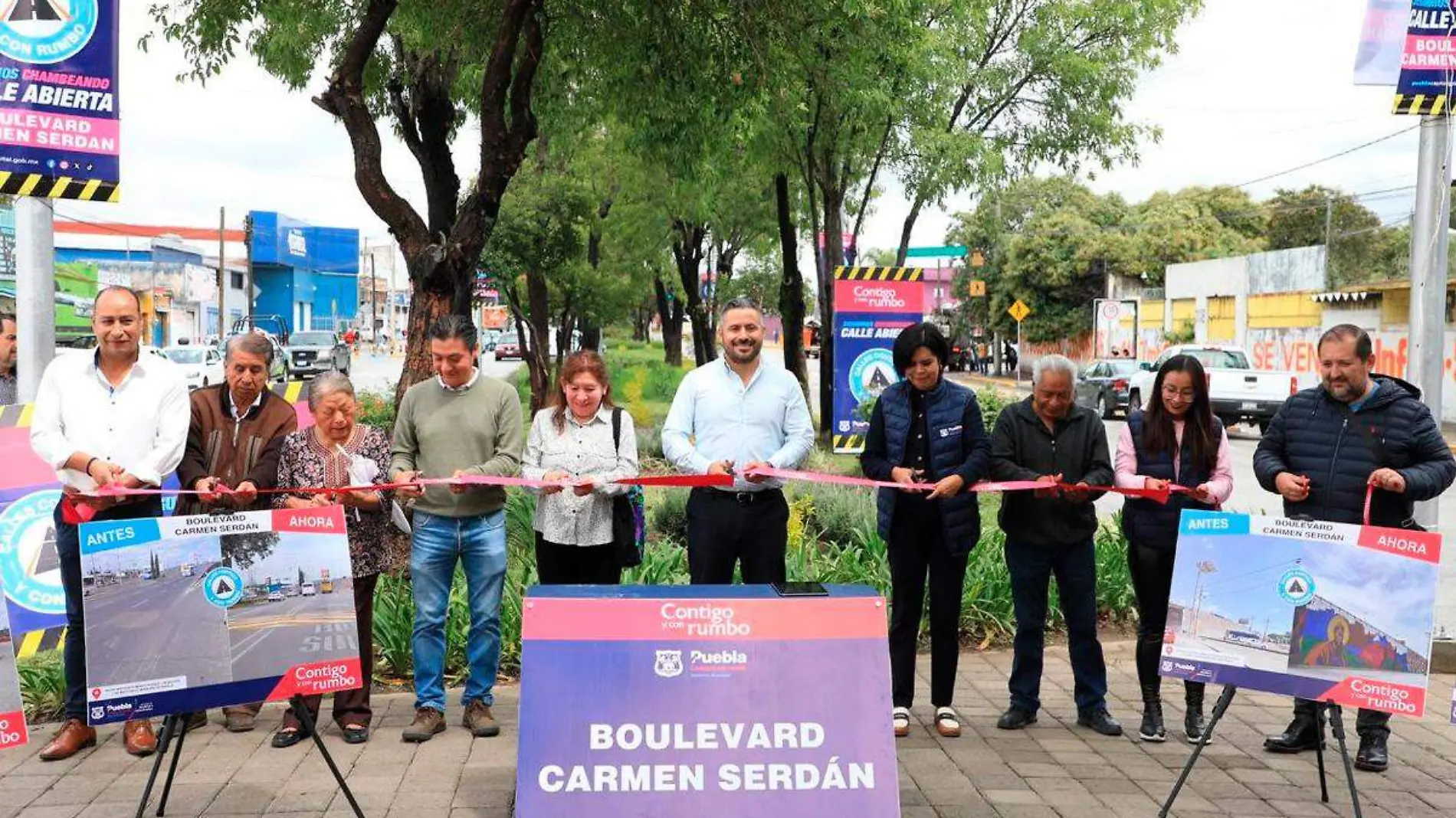 rehabilitan bulevar carmen serdan ayuntamiento de Puebla